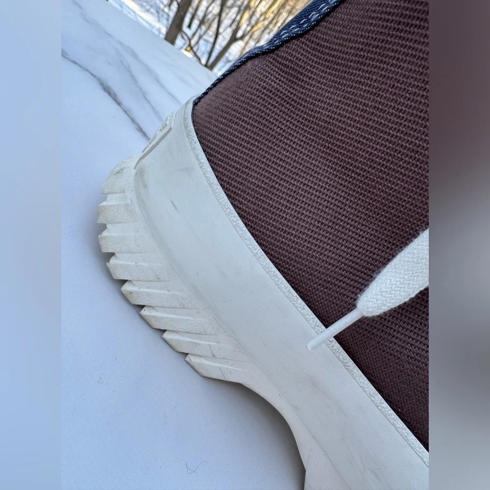 Converse Run Star Hike Platform High Top Sneakers Brown Canvas Lug Sole Women 7 - Picture 3 of 6